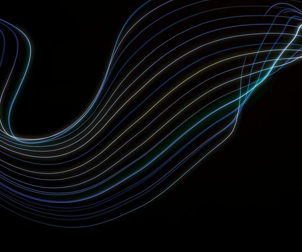 Tech-inspired graphic showing points of balance and force